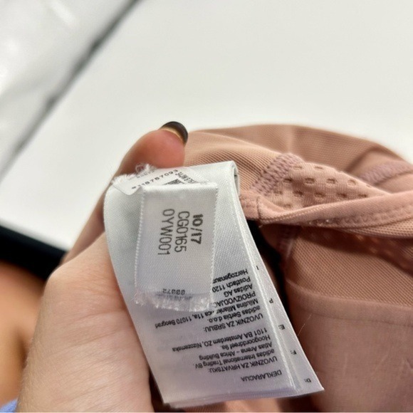 Adidas/Stella McCartney Dusty Rose Sports Bra Athleisure Workout 32CD - Picture 11 of 12